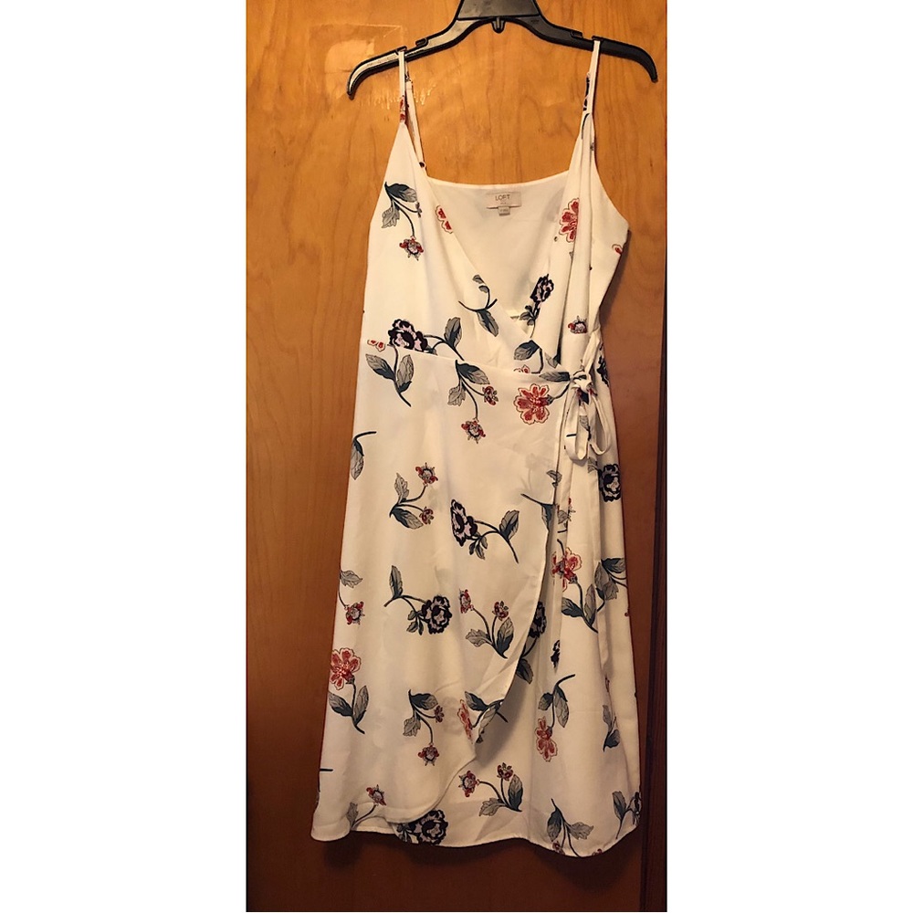 Loft Summer Floral Wrap Dress